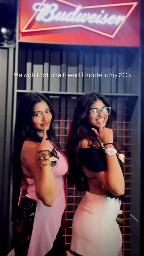 Instagram post by @krupaat_ for Budweiser. Caption reads: [...] first time I met her was on my....