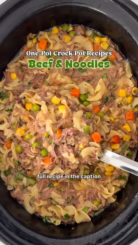 Instagram post by @fitslowcookerqueen for Better Than Bouillon. Caption reads: {ad} Slow Cooker Beef & Noodles is an easy &....