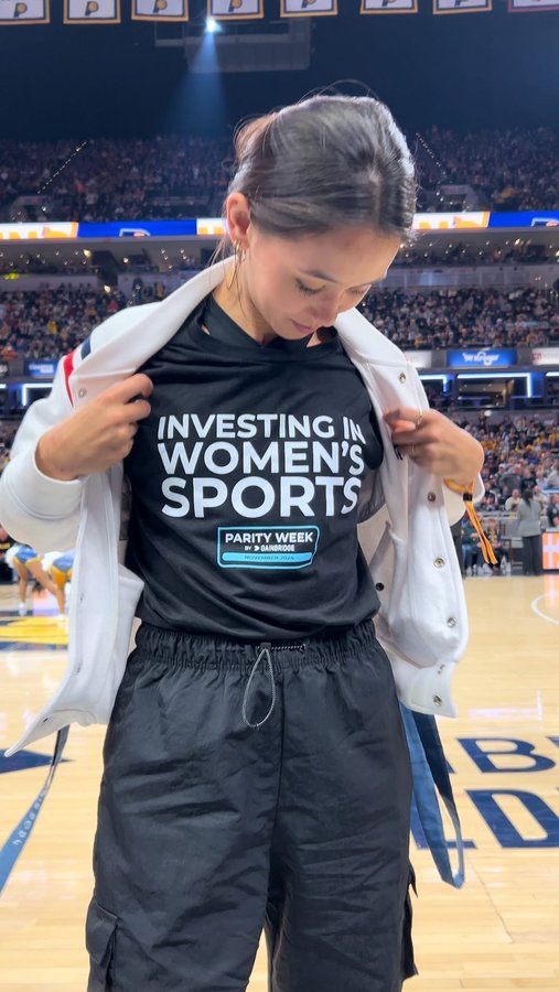 Instagram post by @leetothekiefer for Parity. Caption reads: Night out with the ladies at the Pacers v Knicks....