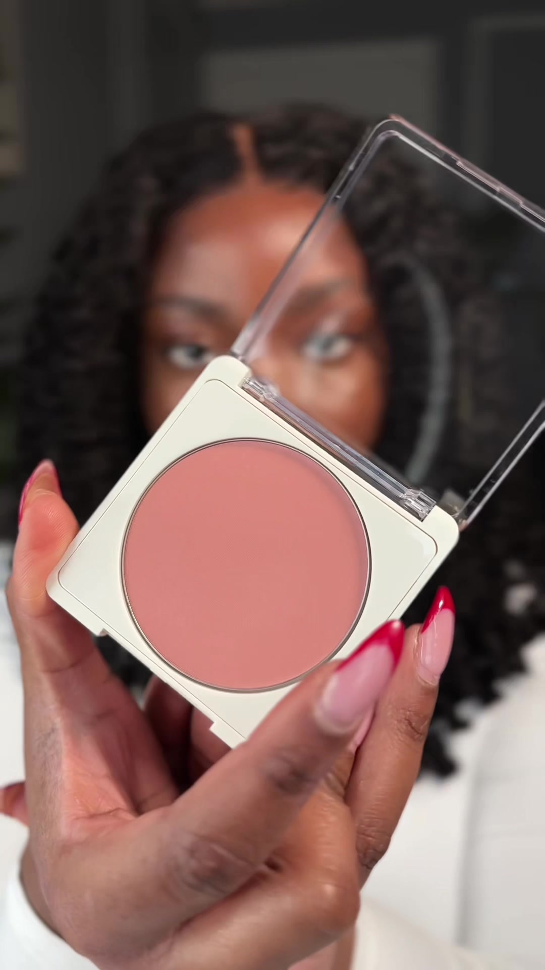 TikTok post by @melstylezz for HALEYS. Caption reads: Tried out @HALEYS Beauty blush shades 🥲 they....