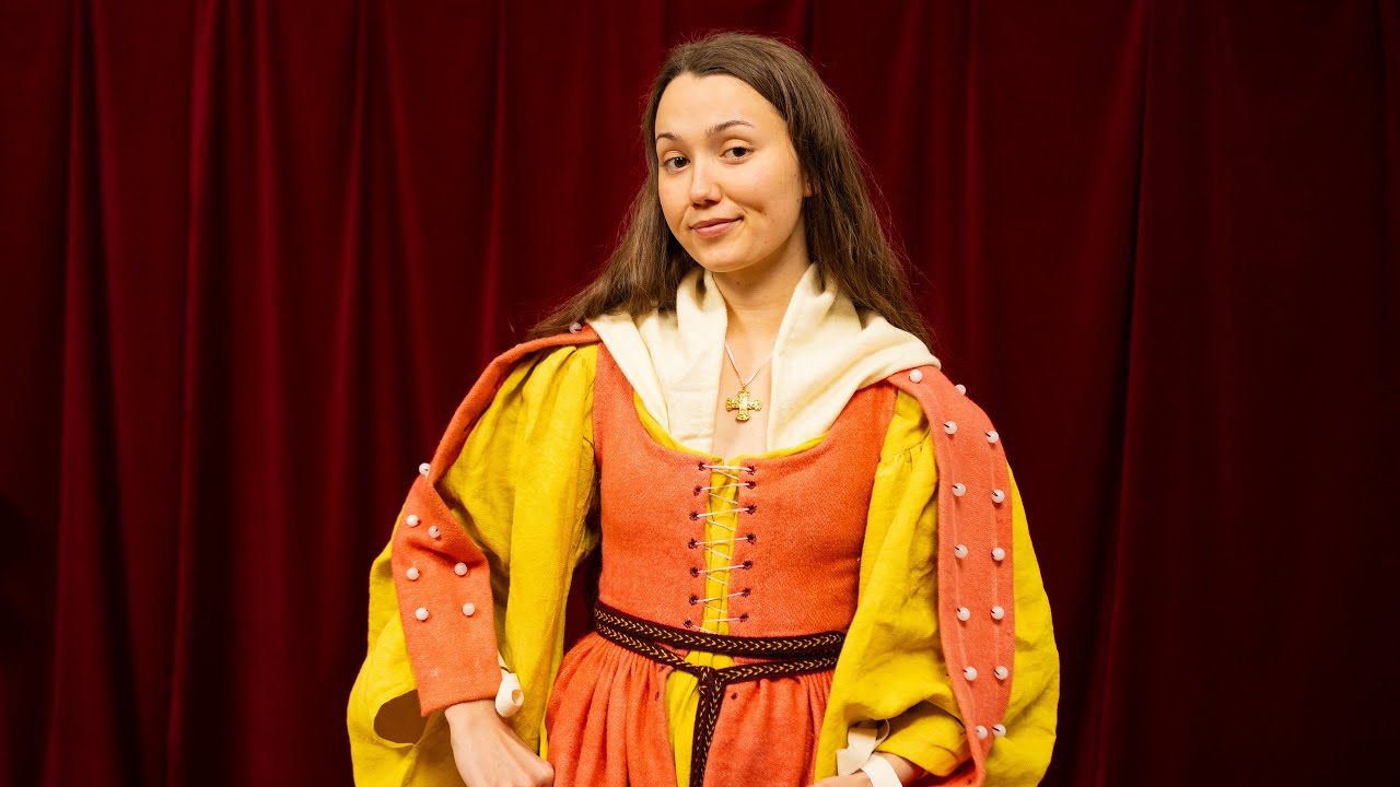 YouTube post by @VBirchwood for Rosetta Stone. Caption reads: I Gave Myself a 16th Century Irish Makeover.