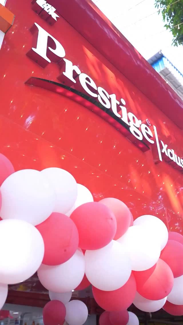 Instagram post by @micdropmom for TTK Prestige. Caption reads: ✨ Madhyamgram’s Prestige Xclusive grand opening....