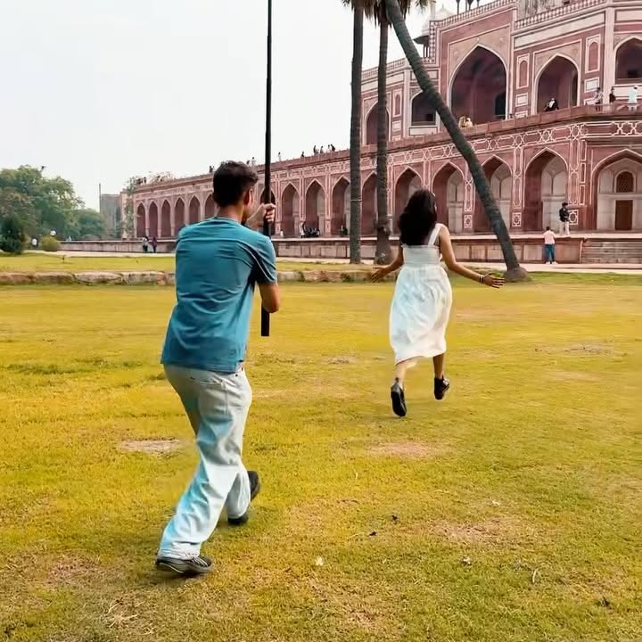 Instagram post by an influencer for Insta360 India. Caption reads: Couldn’t fly my drone in the city, but the....