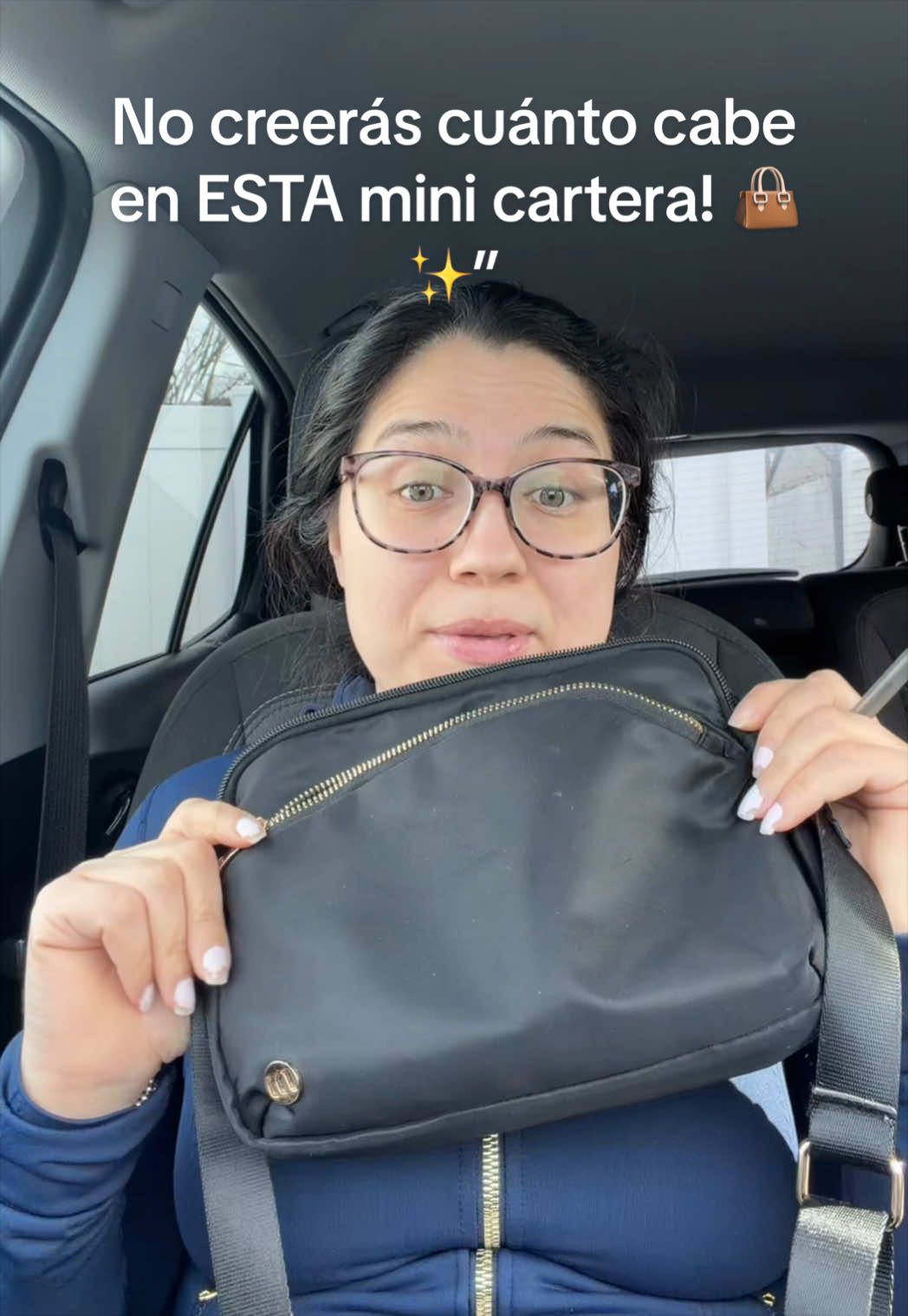TikTok post by @chispa.creativa7 for MEXS Bag-US. Caption reads: @MEXS Bag-US #travelpurse #tiktokshopcreatorpickst....