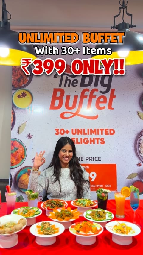 Instagram post by @food_stories_siliguri for Barbeque Nation. Caption reads: Barbeque Nation presents THE BIG BUFFET — a deal....