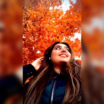 Instagram post by @shreyaadventure for Toronto Life. Caption reads: Fall breeze and autumn leaves 🍁.