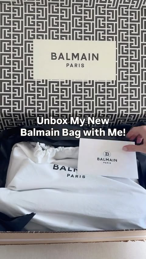 Instagram post by @purseblog for Balmain. Caption reads: The @balmain Anthem bag is something new,....