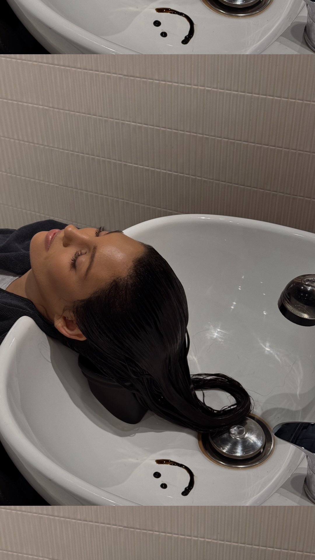 Instagram post by @hairbykaitlynbrown for Fromm Pro. Caption reads: [...] rich, cozy glosses. currently loving....