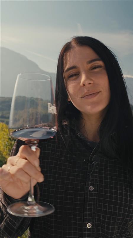 Instagram post by @auragain for Visit Trentino. Caption reads: Welcome to a day in the life of a winemaker!....