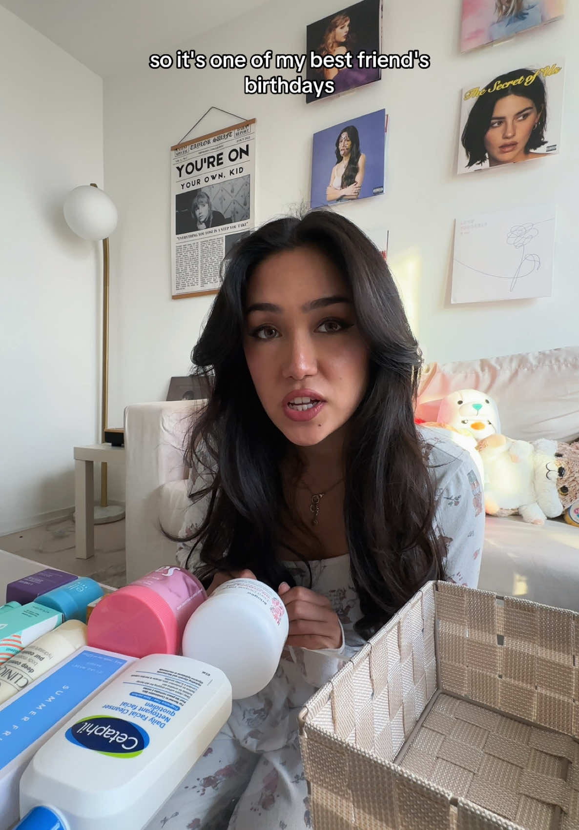 TikTok post by @saharrooo for FarmacyBeauty. Caption reads: where are the gift giving love language girlies at....