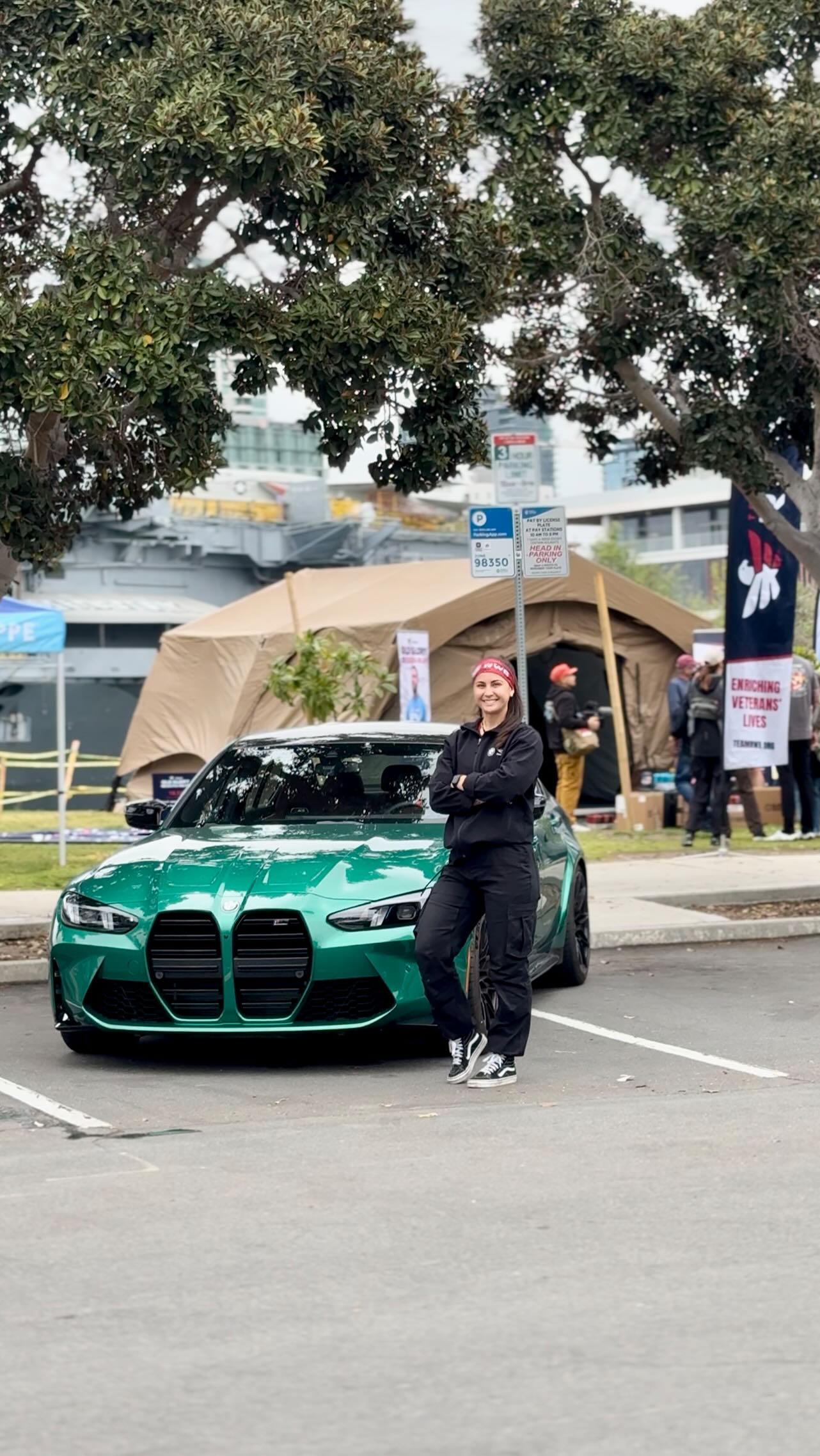 Instagram post by @courtneyjaneracing for Fitbit. Caption reads: As a proud U.S. Army veteran, I had the honor of....