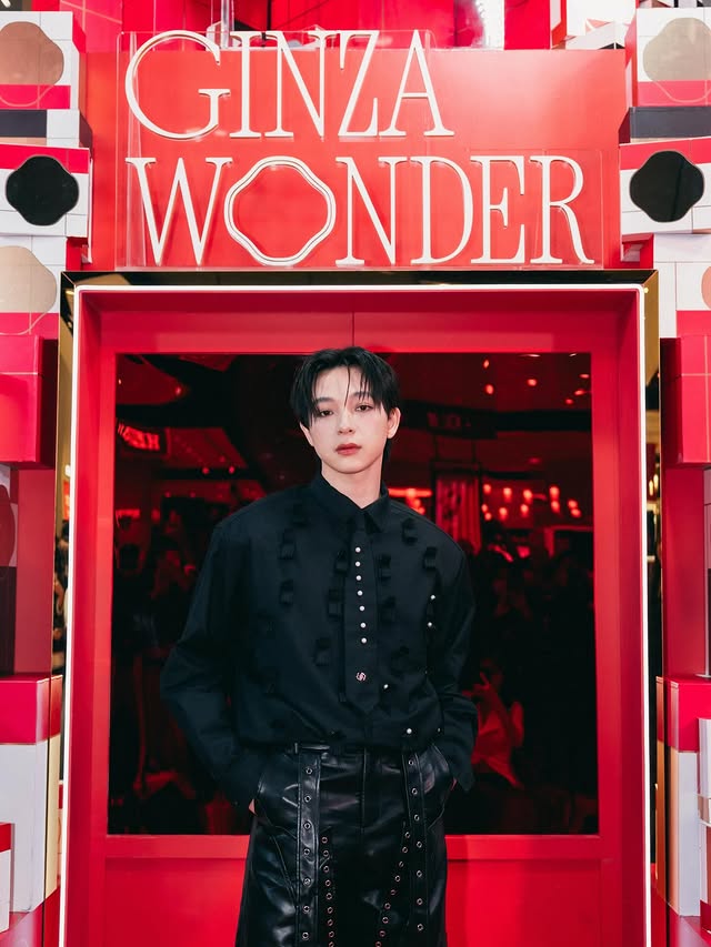 Instagram post by @bbasjtr for SHISEIDO. Caption reads: SHISEIDO GINZA WONDER 
Holiday แบบบาส....