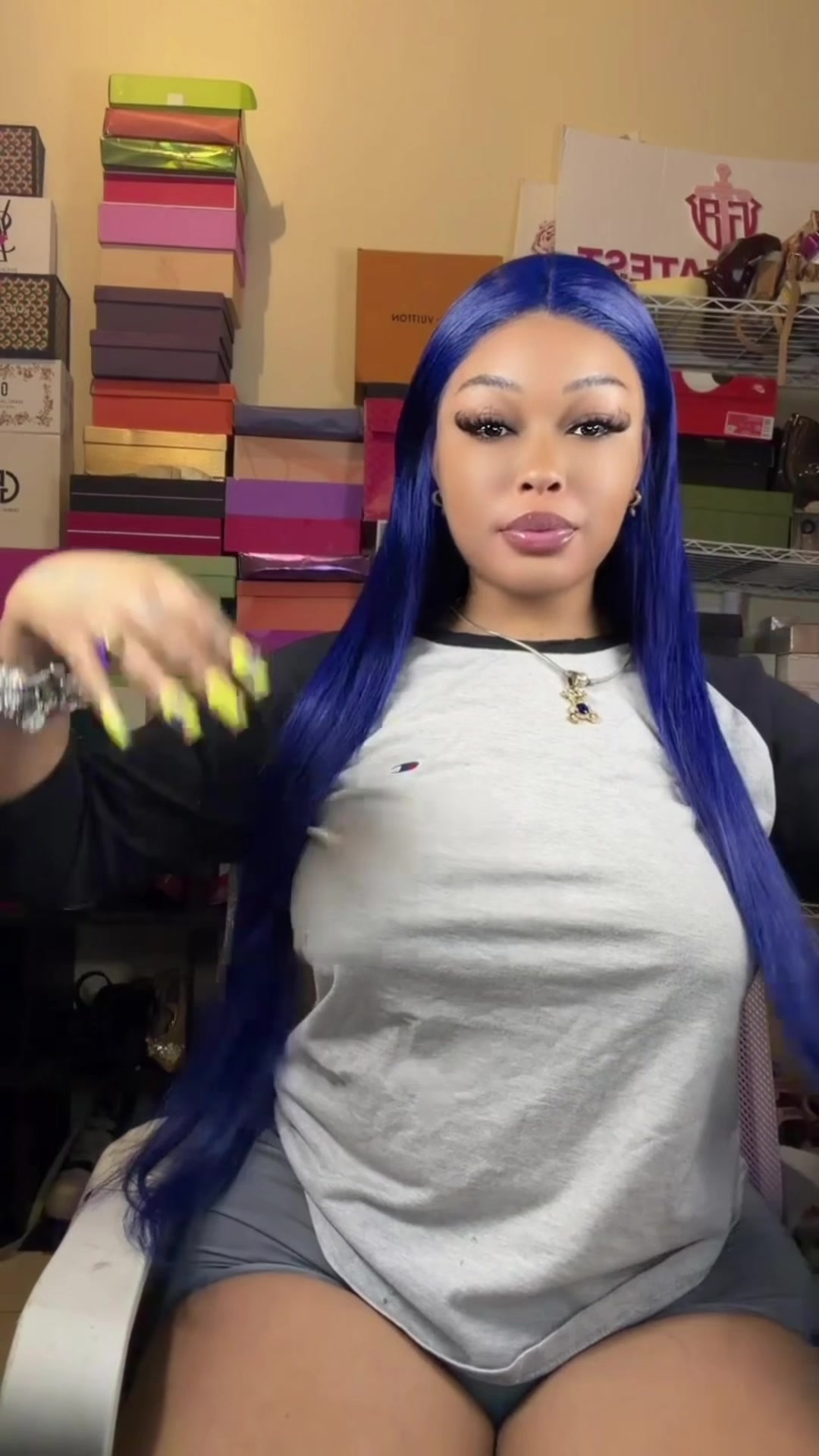TikTok post by @chyydagreatest for Eullair. Caption reads: @eullair Hair @eullairhairofficial [...].