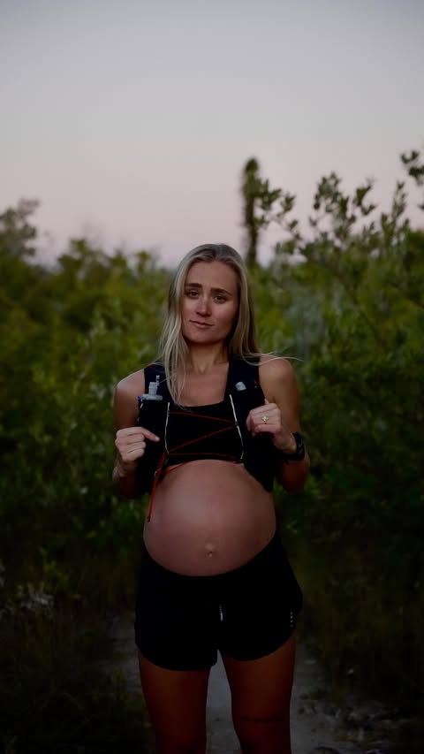 Instagram post by @alliegibbons_ for Merrell. Caption reads: Flow state is flowinggg in the new @merrell....