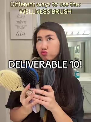 TikTok post by @thaoxtrann for Cocomint Beauty. Caption reads: It’s not just a hairbrush @cocomintbeauty #hair....