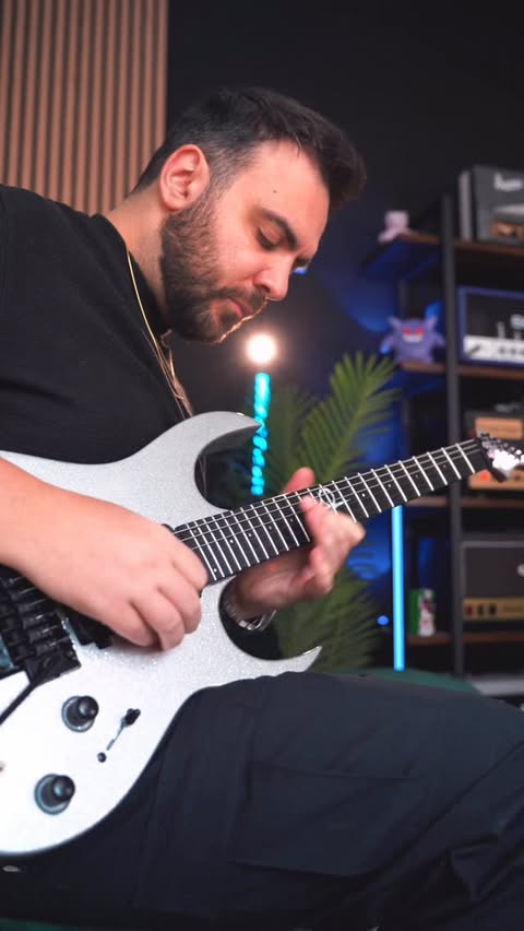 Instagram post by @danilovicariofficial for Thomann. Caption reads: PLAY IT. FEEL IT. ⚡️ CONTEST ⚡️I teamed up with....