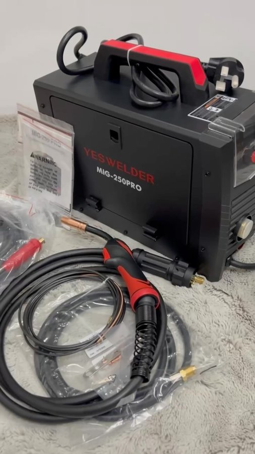 Instagram post by @vanthefabricator for YesWelder. Caption reads: Introducing the YESWELDER MIG-250 Pro welding....