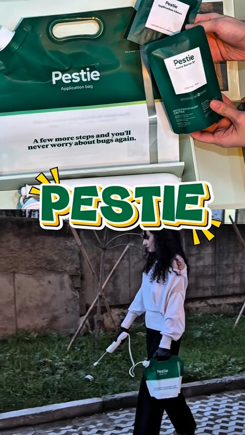 Instagram post by @ugcwithninna for Pestie. Caption reads: [...] a professional, but trying Pestie honestly....