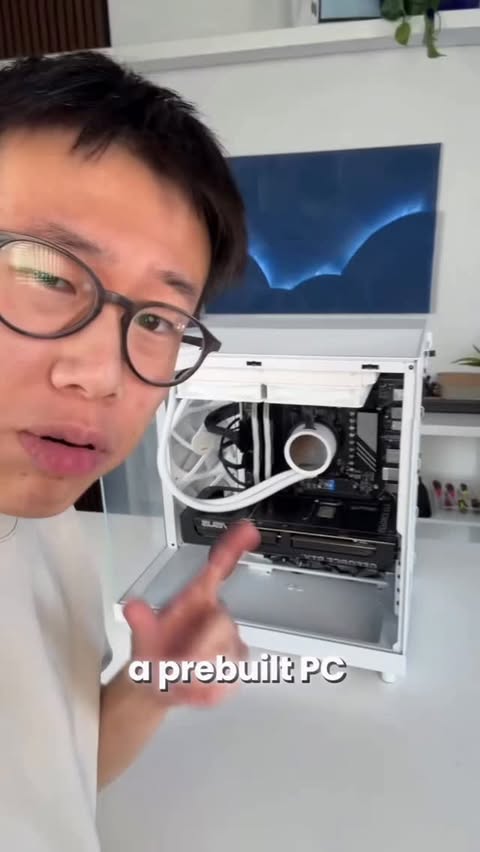 Instagram post by @tonytechbytes for NZXT. Caption reads: Unboxing the @nzxt Player Two Prime! #nzxtpartner....