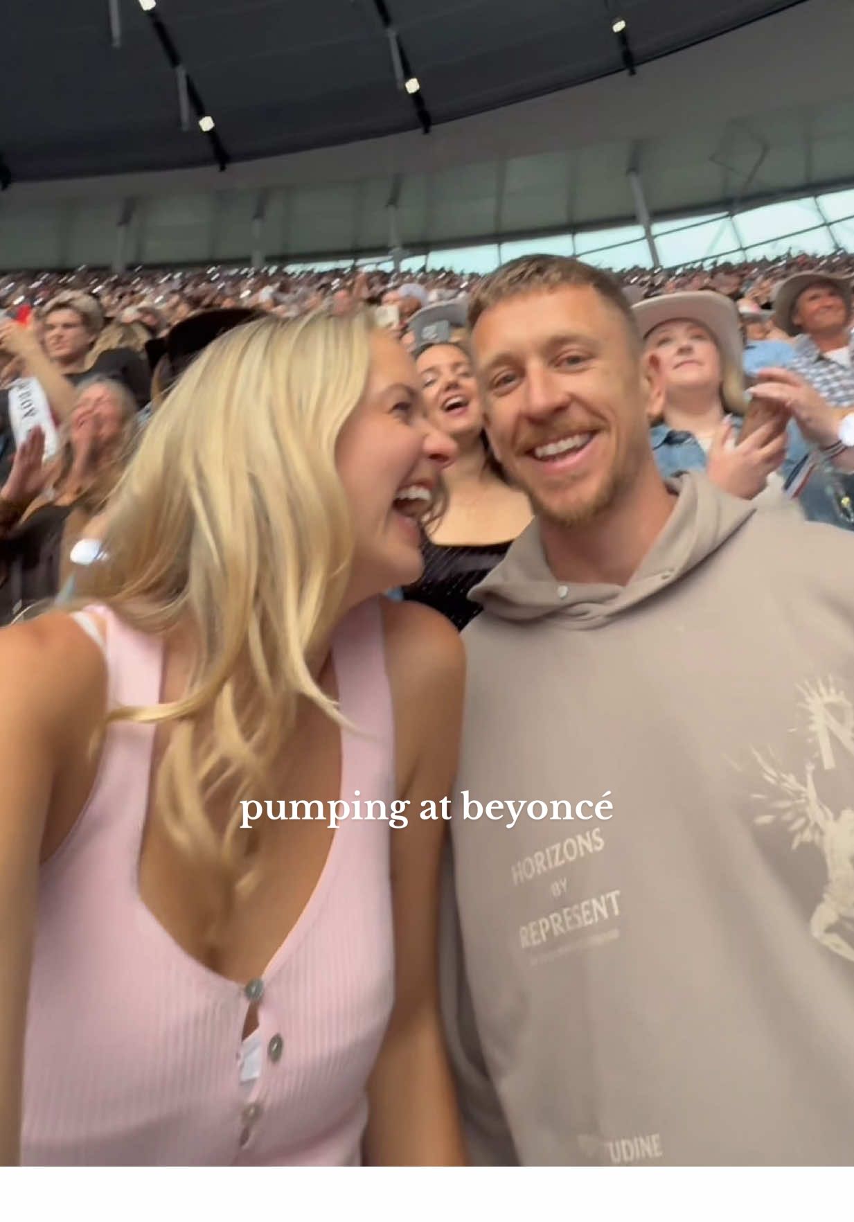 TikTok post by @oliviaclairem for Elvie. Caption reads: [...] sit next to a plug socket to pump. The....