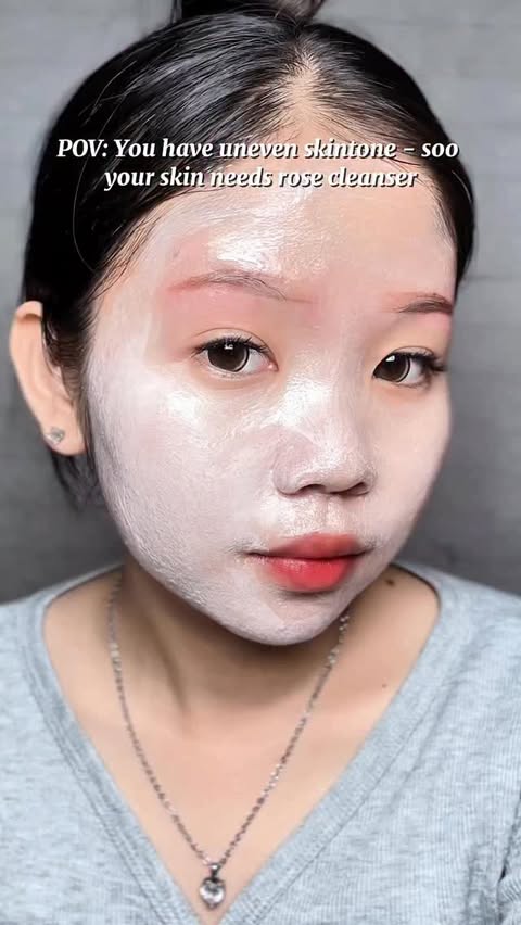 Instagram post by @supingg_02 for Skintific. Caption reads: [...] skin needs rose cleanser✨ #skintific #cerah....