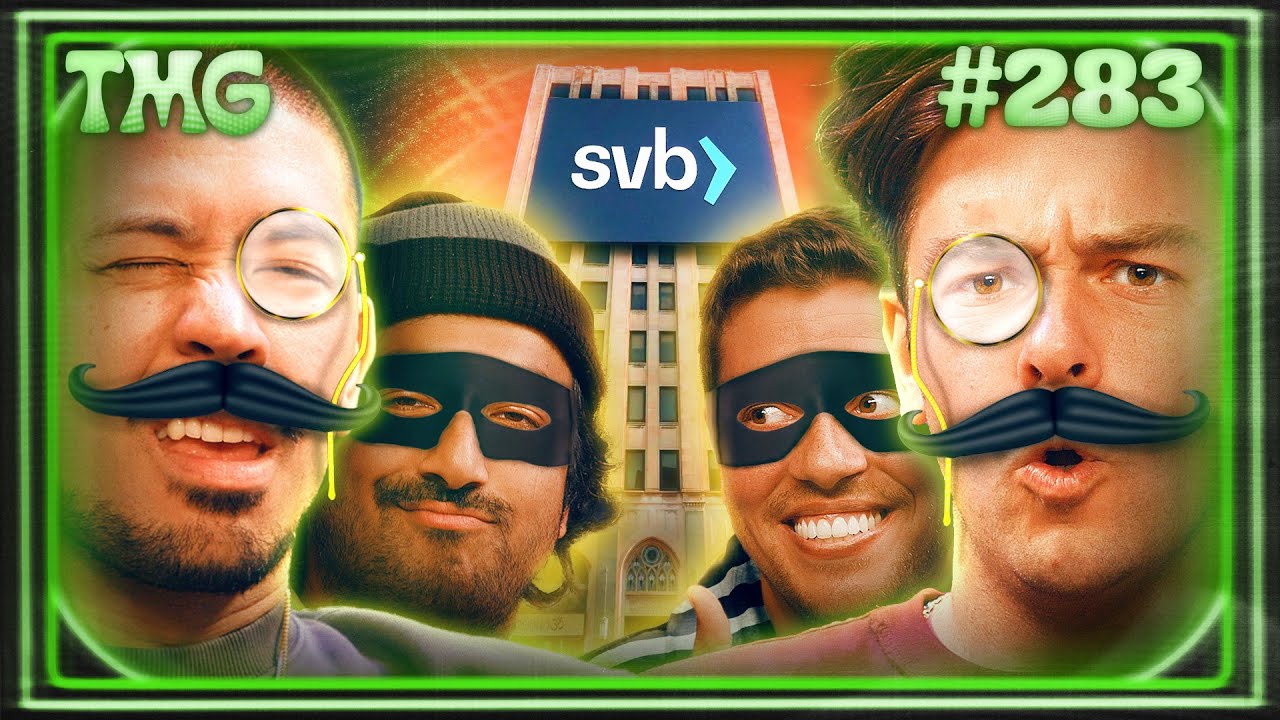 YouTube post by @itsthetmgshow for CONZURI. Caption reads: Our Silicon Bank Run (ft Zach Piona, Wahlid....