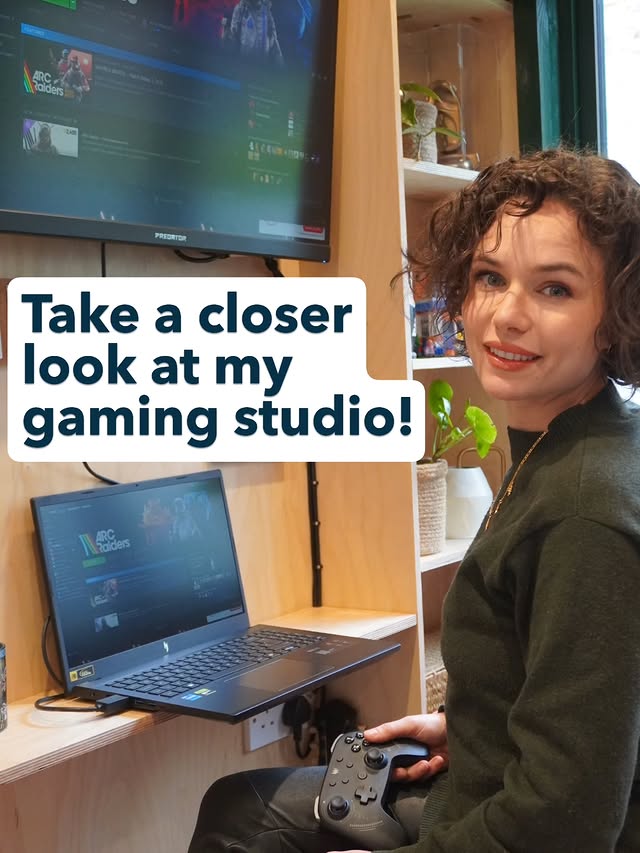 Instagram post by an influencer for Predator Gaming UK. Caption reads: Take a closer look at my gaming broadcast studio!....