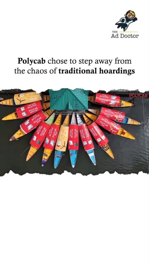 Instagram post by @the_ad_doctor for Polycab India Limited. Caption reads: For its new wires & cables launch, Polycab moved....