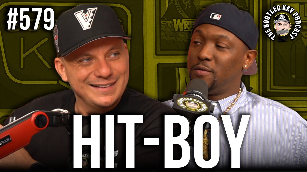 YouTube post by @BootlegKev for Jardin Las Vegas. Caption reads: Hit-Boy Talks UMG Split, Big Hit, Working with Nas....