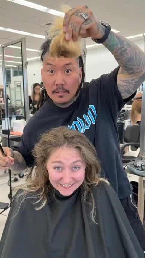 Instagram post by @philipwolffhair for DESIGNME Hair. Caption reads: Blonde Chop Transformation!!!!

Here’s more on the....