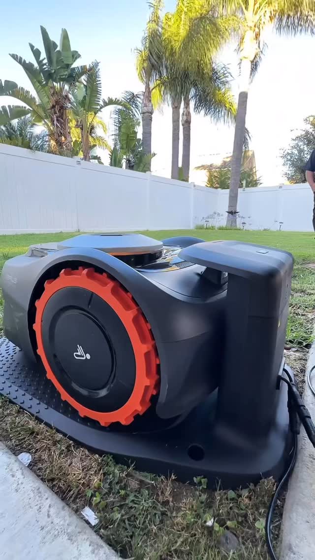 Instagram post by @kristen.lemmon for Segway Navimow. Caption reads: [...] best lawn care by @navimow #navimow....