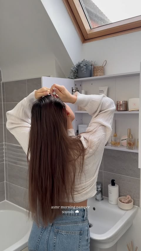 Instagram post by @withdanielle_ for indē wild. Caption reads: hair oil / face mask / lip mask 🫡 🤍 Products....