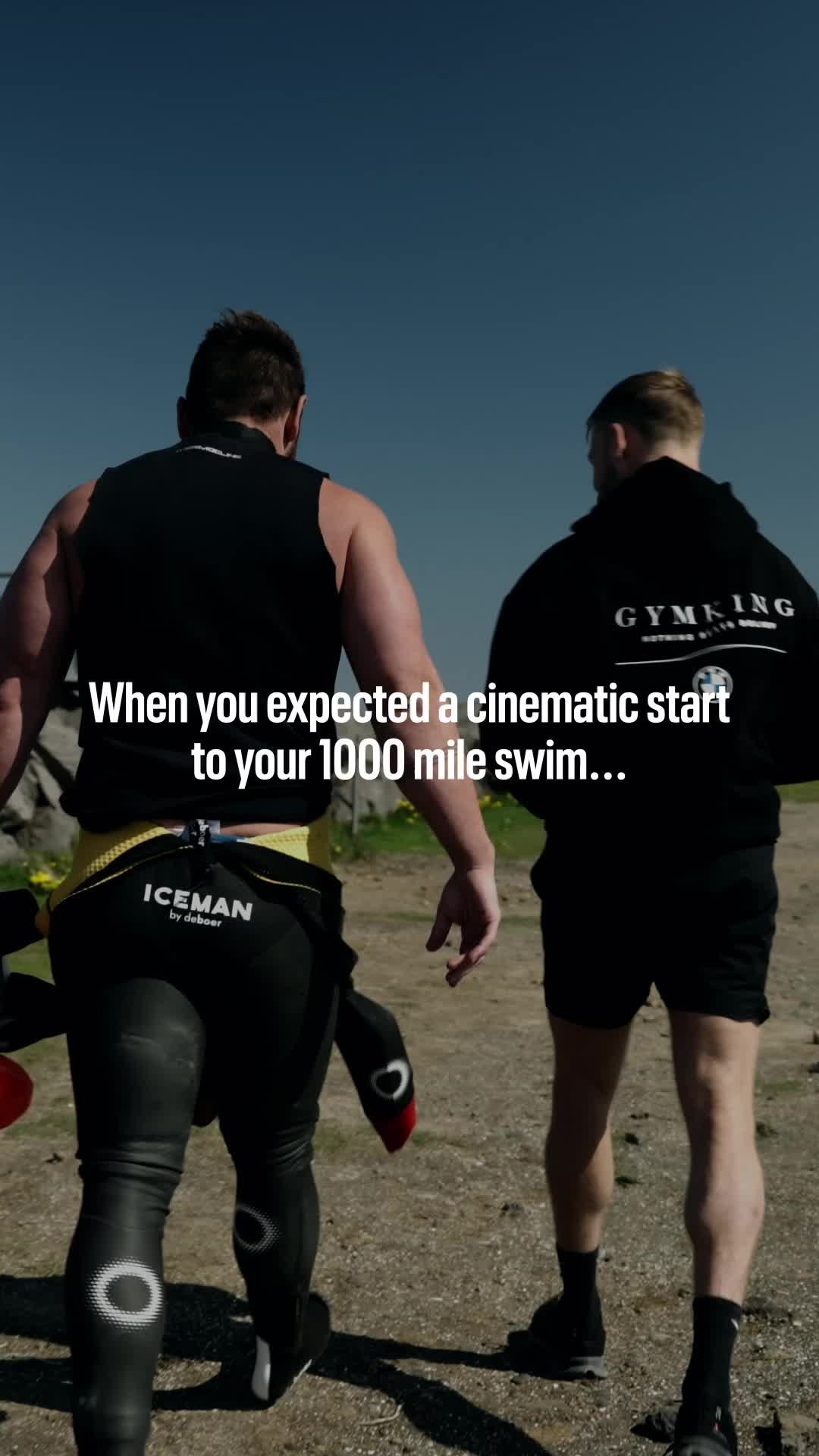 Instagram post by @rossedgley for Gym King. Caption reads: Not the cinematic start we all expected 😅....