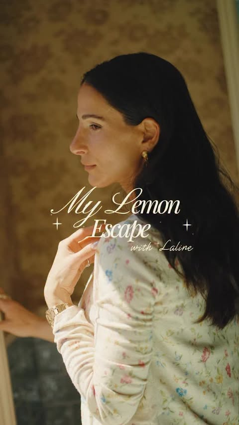 Instagram post by @rivkirabinowitz for Laline. Caption reads: [...] for the Lemon Escape collection by....