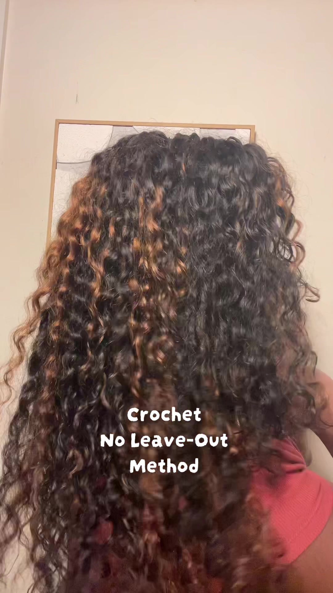 TikTok post by @laudinaaa for Ashimary Hair. Caption reads: Would you try this crochet method ? #viral....