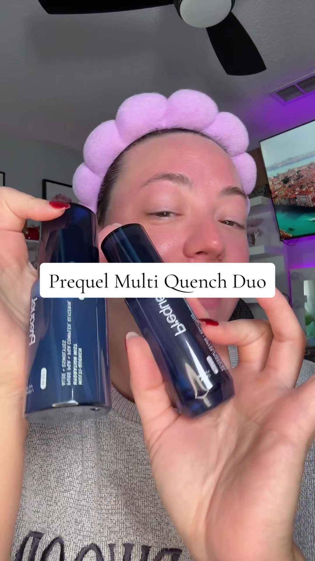 TikTok post by @cjsmellsgood for Prequel Skin. Caption reads: Prequel knew what they were doing with this Multi....