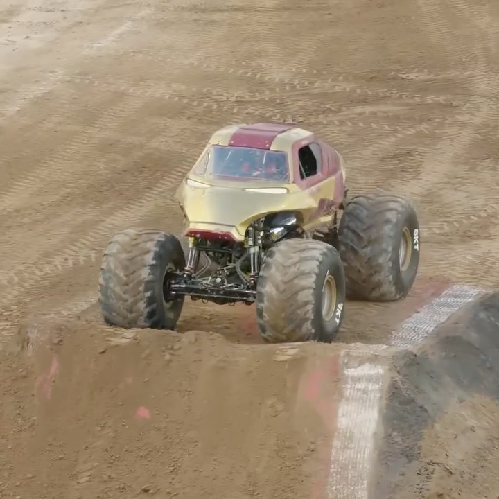 Instagram post by @tonyochsblackops for Monster Jam. Caption reads: @TonyOchsBlackOps gets the job done in 2-wheel....