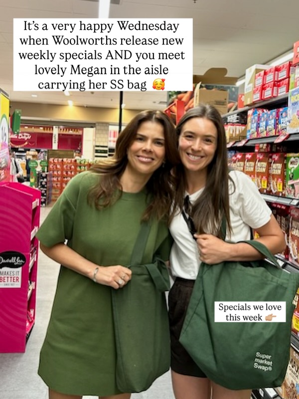 Instagram post by @supermarket.swap for Woolworths. Caption reads: What a special day today was! Not only did a new....