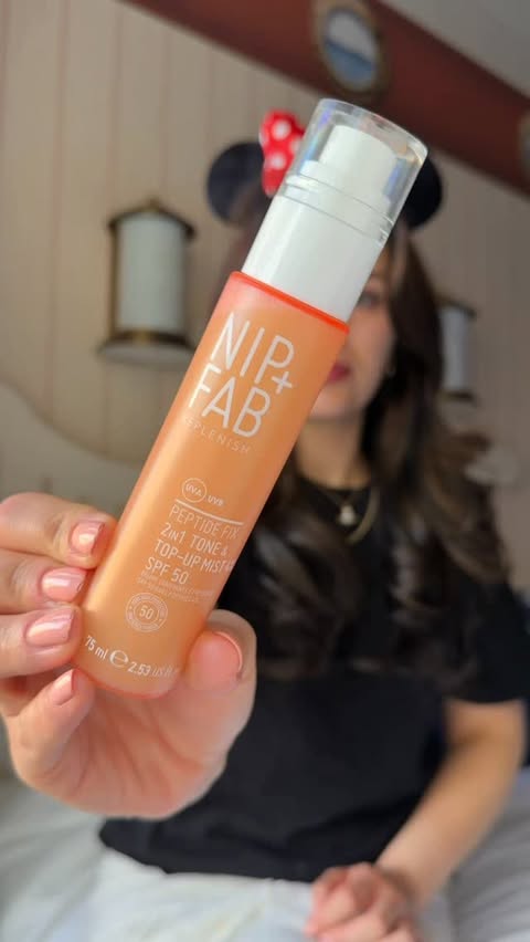Instagram post by @sophiecromptonmakeup for NIP+FAB. Caption reads: ad When my days are spent outdoors with the kids,....