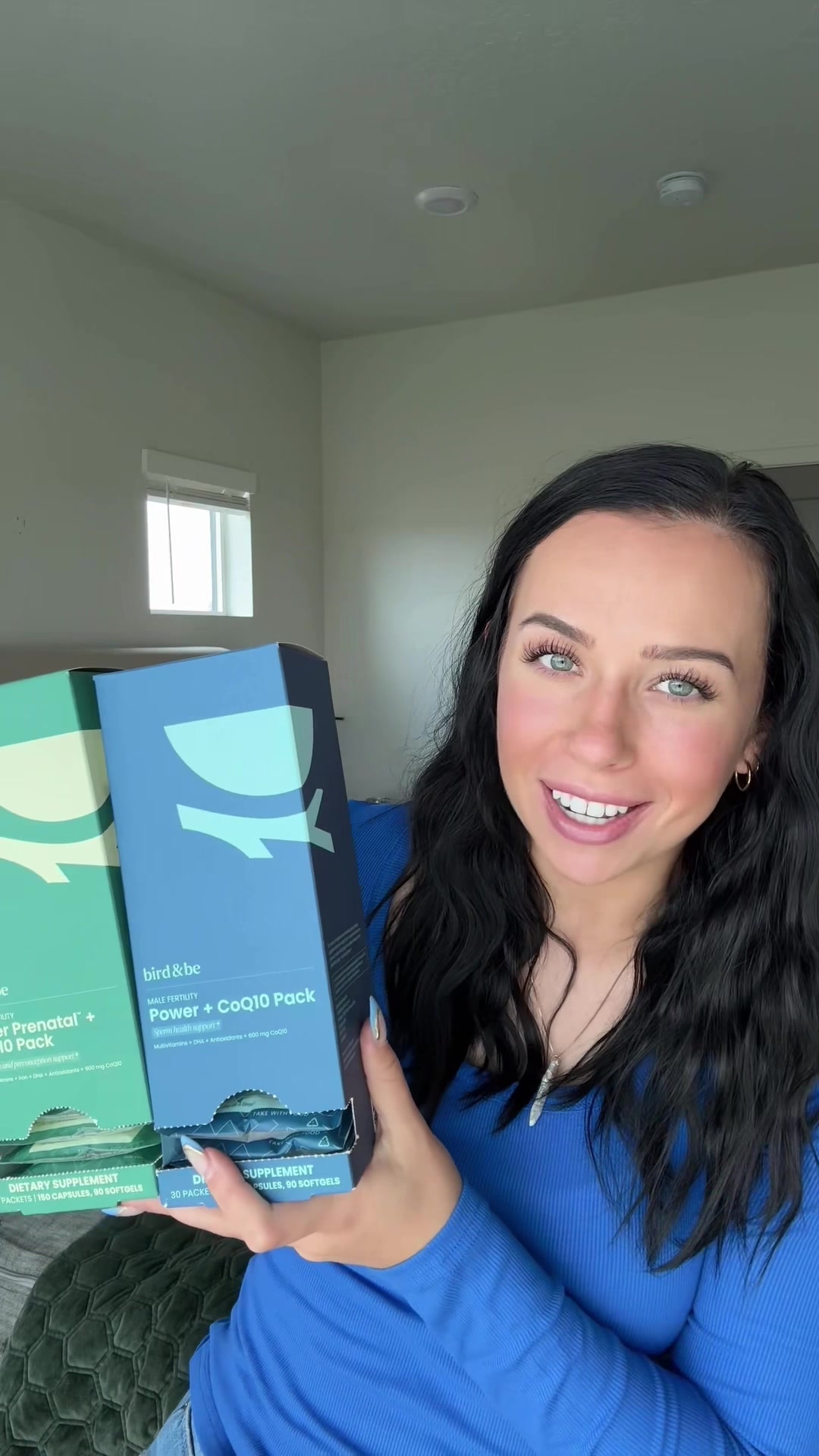 TikTok post by @emskingg for Bird&Be. Caption reads: Let’s share the load—fertility isn’t just a female....