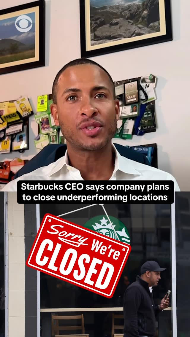 Instagram post by @errolbarnett for CBS News. Caption reads: Starbucks CEO Brian Niccol on Thursday said the....