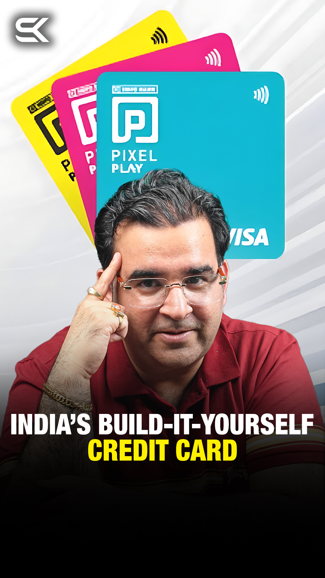 Instagram post by @financebysanjay for HDFC Bank. Caption reads: India’s Build-It-Yourself Credit Card 💳✨

Pizza....