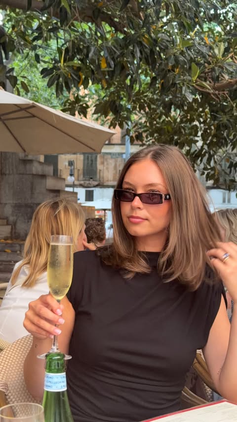 Instagram post by @hannaheyerman for Freixenet. Caption reads: [...] for our first dinner in Mallorca with....