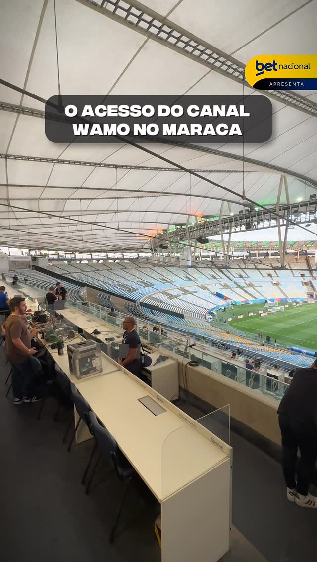 Instagram post by @canalwamo for Betnacional. Caption reads: 🎥 Bastidores dos acessos no Maraca com a....