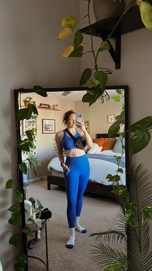 Instagram post by @arianafrayer for Senita Athletics. Caption reads: feeling represented by the brands you love 🤝....