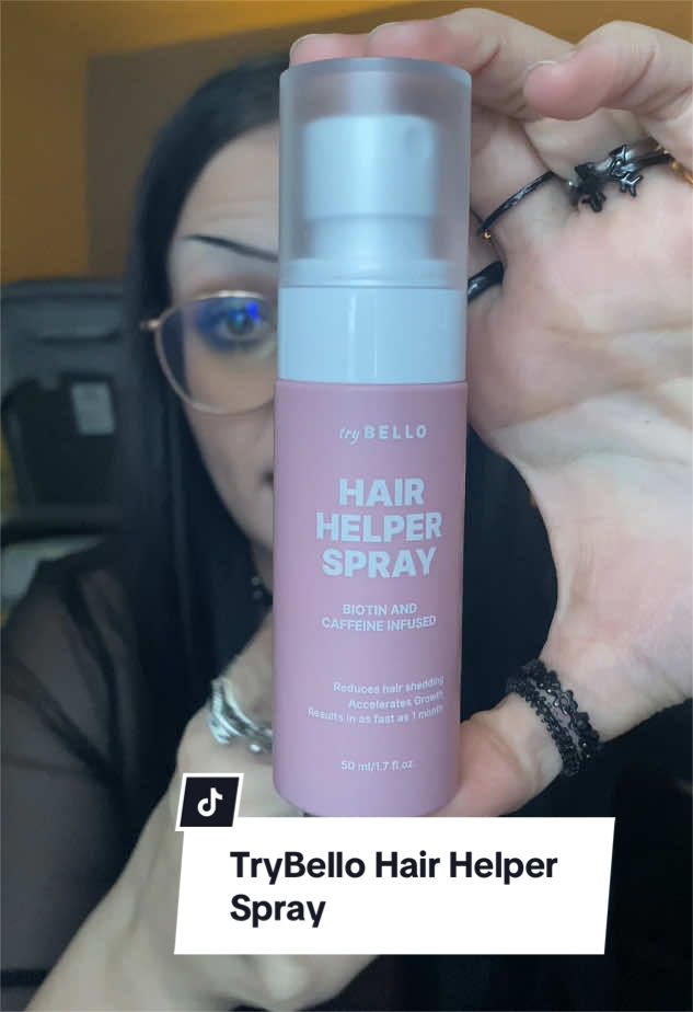 TikTok post by @charlie.rey for TryBello Hair. Caption reads: long awaited review of the @TryBello Hair hair....