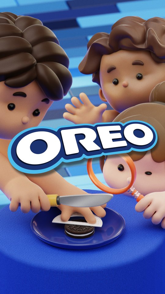 Instagram post by @oimare for Oreo. Caption reads: POV: quando seus irmãos não te deixam ficar com o....