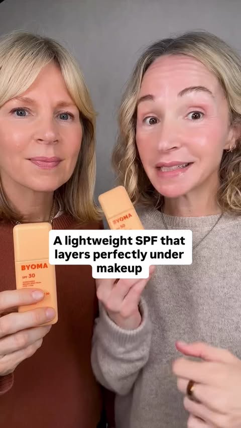 Instagram post by @mysistersskin for BYOMA. Caption reads: We are so excited about this sunscreen by Byoma!....