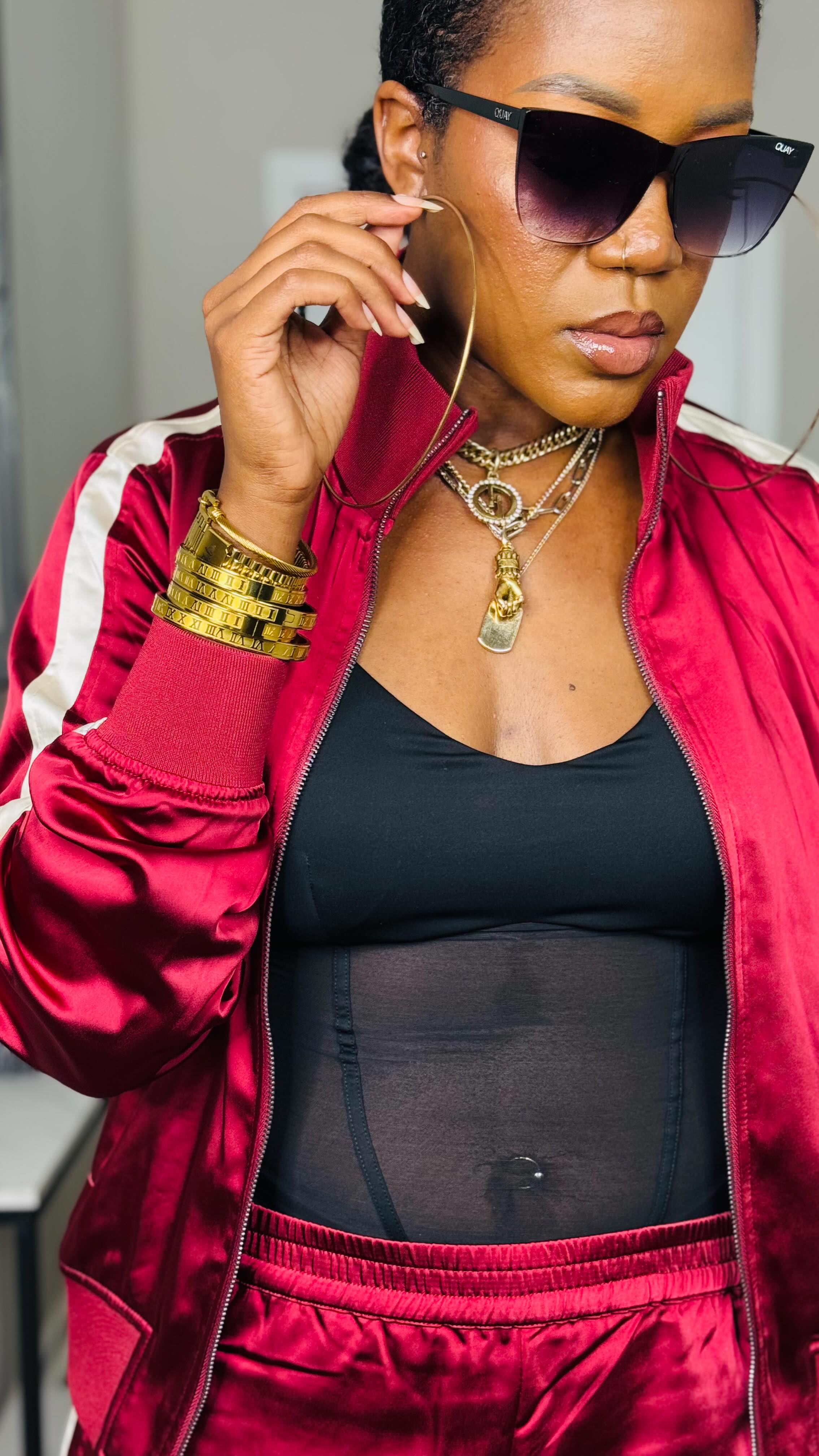 Instagram post by @theglamcorridor for Sanctuary Clothing. Caption reads: [...] and feminine. This track suit by....