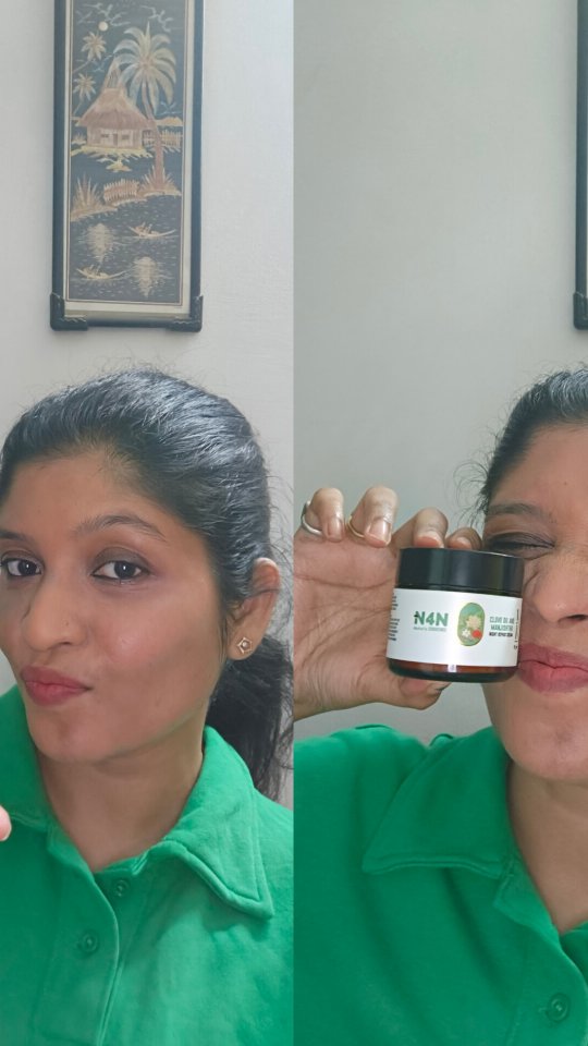 Instagram post by @minalmetkari for Nature4Nature Beauty. Caption reads: #ad Now get youthful skin, include N4N Night....